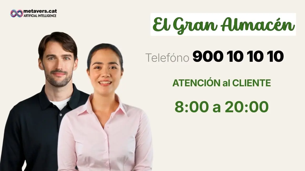 Plan Valor vídeo-avatar de atención al cliente con IA para empresas y entidades - El Gran Almacén